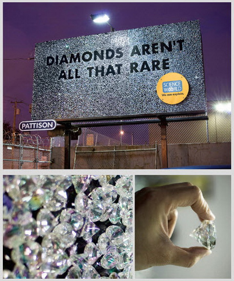 Billboard - (Science World) Diamonds aren't all that rare!
